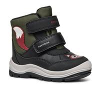 Geox B FLANFIL Boy B ABX, Bota de Nieve Bebé-Niños, Black/DK Green, 20 EU