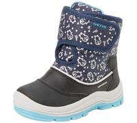 Geox B Flanfil Girl B ABX, Barco Ankle Bebé-Niñas, Azul Marino/Turquesa, 20 EU