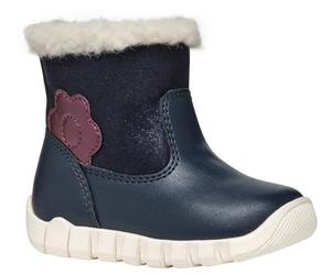 Geox B IUPIDOO Girl B, Botín Bebé-Niñas, Navy/Prune, 22 EU