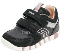 Geox B IUPIDOO Girl C, Zapatillas para Bebé-Niñas, Black/DK Pink, 18 EU