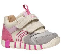 Geox B Iupidoo Girl, First Walker Shoe Bebé-Niñas, Gris Fucsia, 19 EU