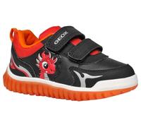 Geox B LIGHTYLOO Boy A, Zapatillas Bebé-Niños, Black/Red, 24 EU