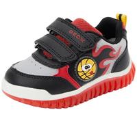 Geox B Lightyloo Boy, Zapatillas Bebé-Niños, Negro y Rojo, 23 EU