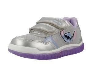 Geox B Lightyloo Girl C, Zapatillas Bebé-Niñas, Plata Morada, 24 EU