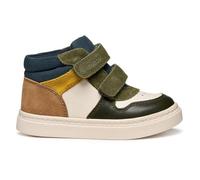 Geox B Nashik Boy, Zapatillas Bebé-Niños, Lt Ivory Dk Green, 22 EU