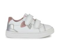 Geox B Nashik Girl C, Zapatillas Niñas, Blanco y Plateado, 25 EU