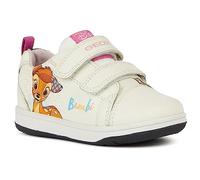 Geox B New Flick Girl A, Zapatillas Bebé-Niñas, Blanco y Negro, 21 EU