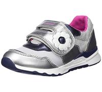 Geox B Pyrip Girl B, Sneakers para Bebé Niña, Multicolor (Silver/Navy), 23 EU