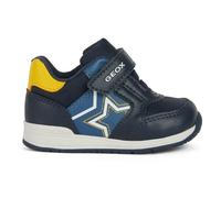 Geox B Rishon Boy A, Botines de Senderismo Bebé-Niños, Azul Marino Y Amarillo, 21 EU