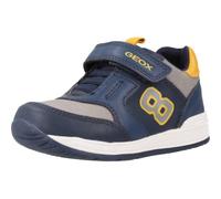 Geox B Rishon Boy A, Botines de Senderismo Bebé-Niños, Lt Navy Ochre, 18 EU