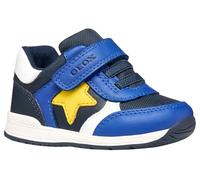 Geox B Rishon Boy A, Zapatillas Bebé-Niños, Azul Marino y Amarillo, 19 EU