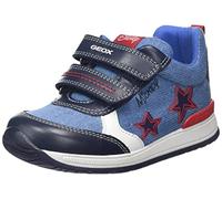 Geox B Rishon Boy B, Primeros Pasos para Bebé Niño, Multicolor (Avio/Red), 22 EU