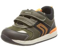 Geox B Rishon Boy B, Primeros Pasos para Bebé Niño, Multicolor (Dk Green/Orange), 21 EU