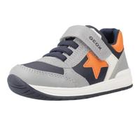 Geox B Rishon Boy, First Walker Shoe Bebé-Niños, Gris y Naranja, 24 EU