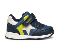 Geox B Rishon Boy, First Walker Shoe Bebé-Niños, Navy Fluo Green, 18 EU