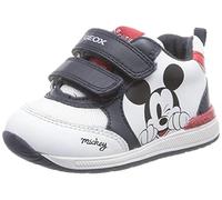 Geox B Rishon Boy First Walker Shoe, Blanco Azul Marino, 21 EU
