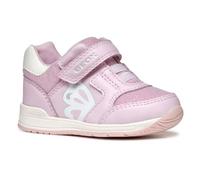 Geox - B RISHON Girl A, Zapatillas Bebé - Mädchen, Pink/Off White,