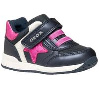 Geox B Rishon Girl, First Walker Shoe Bebé-Niñas, Azul Marino, Fucsia, 18 EU