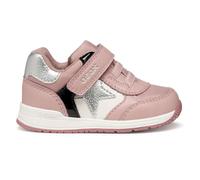 Geox B Rishon Girl, First Walker Shoe Bebé-Niñas, Old Rose Black, 18 EU