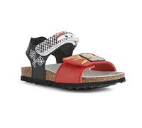 Geox B Sandal Chalki Boy, Sandalia Bebé-Niños, Multicolor Red Black, 21 EU