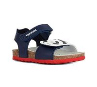 Geox B Sandal Chalki Boy, Sandalia Niños, Azul Marino Optic Blanco, 27 EU