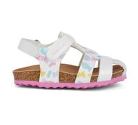 Geox B Sandal Chalki Girl, Sandalia Bebé-Niñas, White Multicolor 45, 22 EU