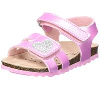 Geox B Sandal Chalki Girl, Sandalias Niñas, Silver Pink, 26 EU