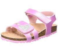 Geox B Sandal Chalki Girl, Sandalias Niñas, Silver Pink, 27 EU