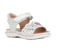 Geox B Sandal Delhi Girl, Sandalia Niñas, Blanco Y Rosa, 26 EU