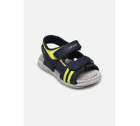 Geox B SANDAL FLAFFEE BOY, Sandalia para Bebé-Niños, NAVY/FLUO YELLOW, 20 EU
