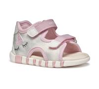 Geox B Sandal IUPIDOO Gir, Sandalia Bebé-Niñas, Silver/Pink, 24 EU