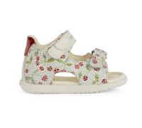 Geox B Sandal Macchia Gir, Sandalia Niñas, Multicolor Blanco Y Plateado, 25 EU