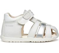 Geox B Sandal MACCHIA Gir, Sandalia Niñas, White/Silver, 26 EU