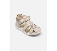 Geox Sandalia para bebé niña B Macchia Gir, beige/platino, talla 19 EU