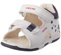 Geox B Sandal Tapuz Boy, Sandalia Bebé-Niños, Blanco Azul Marino, 18 EU