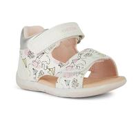 Geox B Sandal Tapuz Girl, Sandalia Niñas, Blanco Multicolor, 21 EU