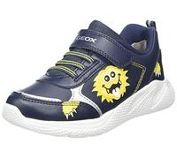 Geox B Sprintye Boy B, Sneakers para Niño, Multicolor (Navy/Yellow), 26 EU