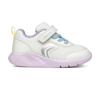 Geox B Sprintye Girl D, Zapatillas Bebé-Niñas, Blanco/Multicolor/Rojo, 21 EU