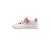 Geox B STEPPIEUP Girl A, Zapatillas Bebé-Niñas, White/Dk Pink, 24 EU