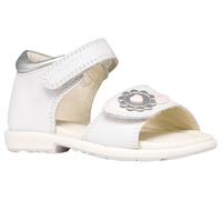 Geox B Verred A, Sandalia Bebé-Niñas, Blanco y Plateado, 20 EU
