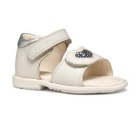 Geox B VERRED B, Sandalia Niñas, White/Lt Silver, 27 EU