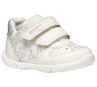 Geox B ZAPITO Girl A, Zapatillas Bebé-Niñas, White/Silver, 21 EU