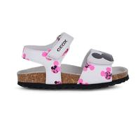 Geox B Sandal Chalki Girl, Sandalia Bebé-Niñas, White Fluofuchsia, 21 EU