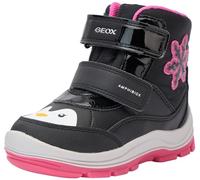 Geox Bebé niña B Flanfil B ABX Ankle barco, Black Fuchsia, 24 EU