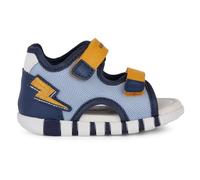 Geox Bebé Niño B Iupidoo Boy Sandal, Lt Navy Yellow, 18 EU