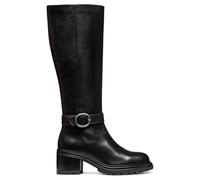 Geox Botas altas para mujer D Damiana Knee, Negro, 38.5 EU