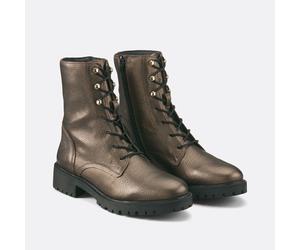 GEOX Botas de piel transpirables con cordones. Hoara. Color Verde