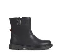 GEOX Botines planos de piel, ECLAIR. Color Negro