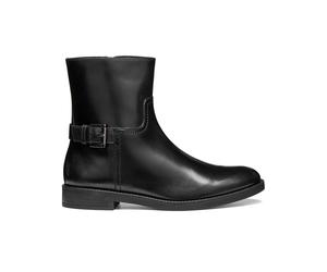 GEOX Botines planos de piel ESMEENA. Color Negro