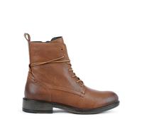 GEOX Botines transpirables de piel con cordones Catria. Color Coñac